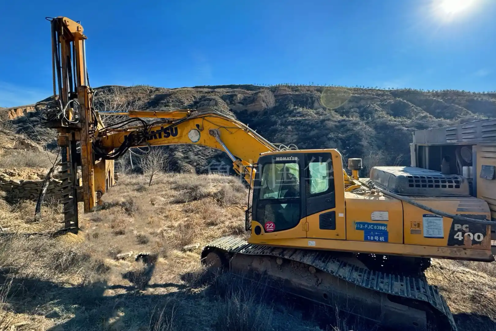 What types of pile foundations are commonly used for solar trackers